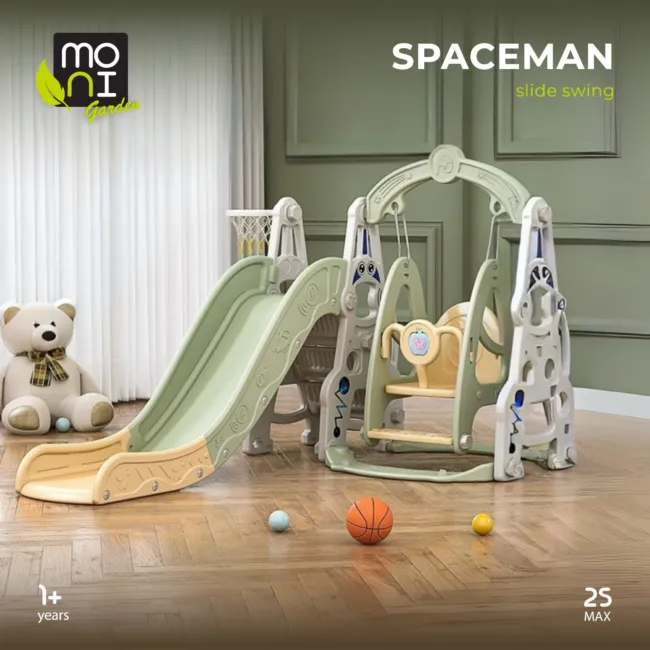 люлка и пързалка Пързалка и люлка Spaceman — снимка 2