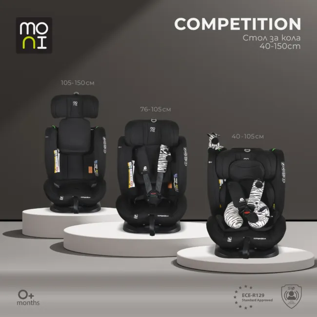 стол за кола 40-150 см Стол за кола Competition 40-150см Midnight-black — снимка 2
