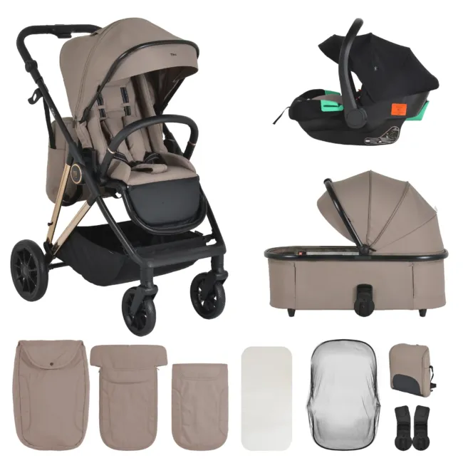 комбинирана количка 3 in 1 Комбинирана количка Merci 3 in 1 Beige — снимка 2