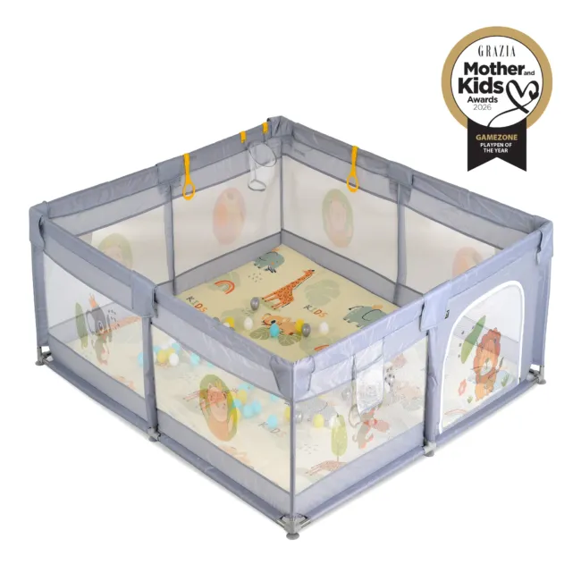 Кошара GameZone 120x120 с аксесоари сив Moni 112552