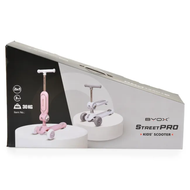 детска тротинетка 2in1 Тротинетка 2in1 StreetPro pink — снимка 11
