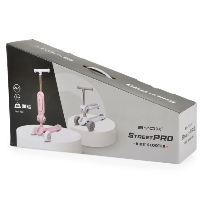 детска тротинетка 2in1 Тротинетка 2in1 StreetPro pink — снимка 12