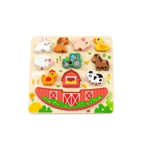 Дървен пъзел и игра за баланс Farm HP147 Moni 112727