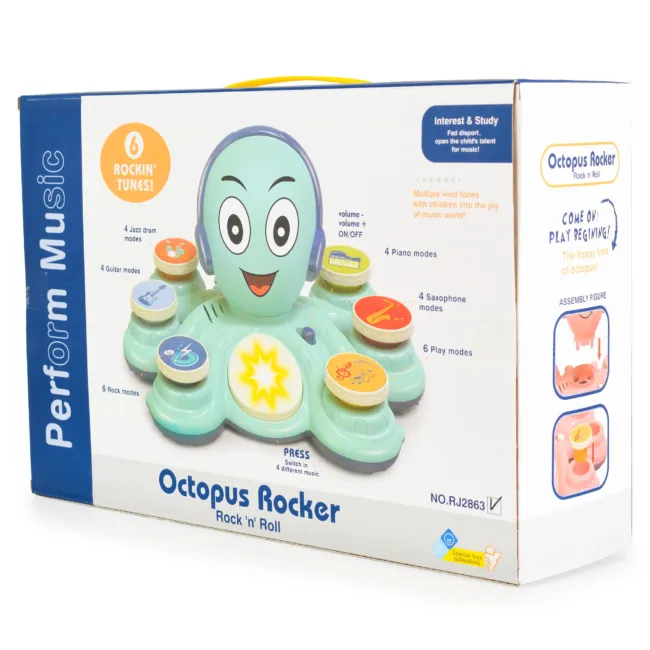 Интерактивна играчка Октопод с барабани RJ2863 — снимка 5